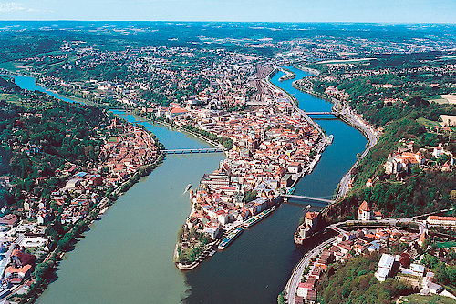 Dreiflüssestadt Passau in Bayern